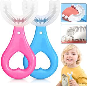 Red Champion U Shaped Toothbrush for Kids Silicone for Kids For 2-6 ...