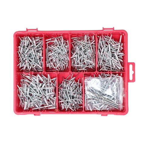 T.K. Excellent Small Head Aluminum Steel Mandrel Pop Rivets Assortment ...