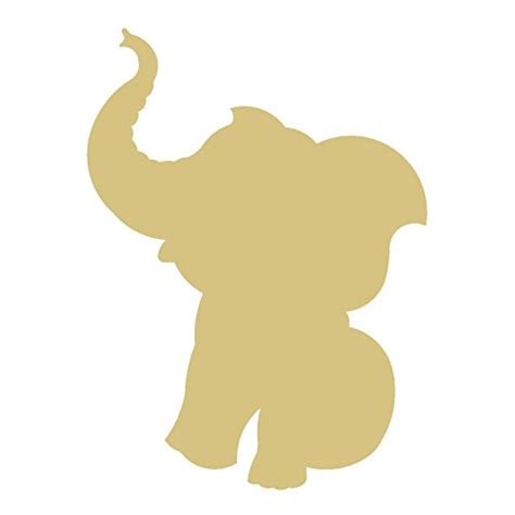 Buy Elephant Cutout Unfinished Wood Kids Craft Circus Animal Party Door ...