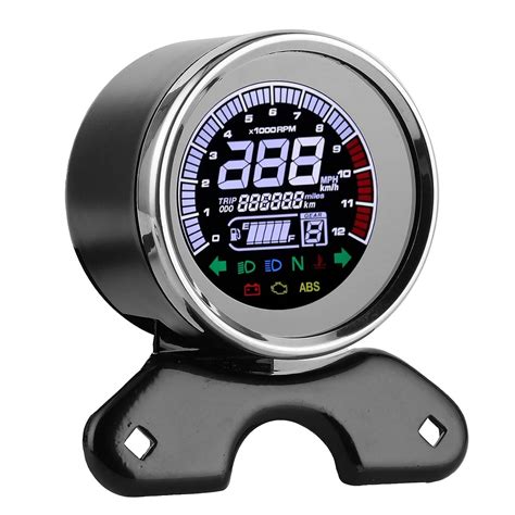 Buy Real Color Digital Motorcycle Speedometer LED Universal Gauge Water ...