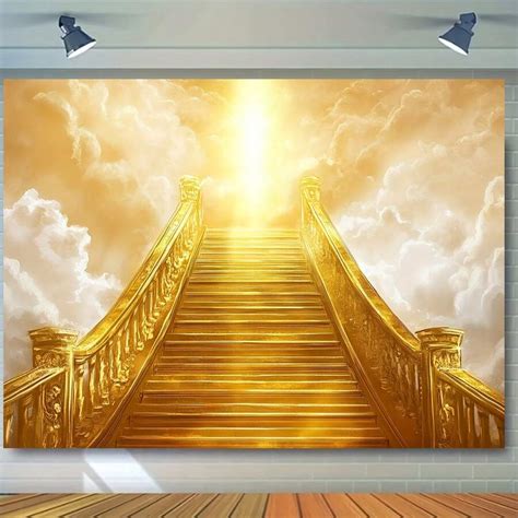 1 szt. Poliester Niebiańskie Drabiny Tło Fotograficzne, Wiara W Niebo ...