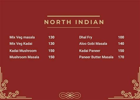 Menu at The Park View Food Court, Chennai