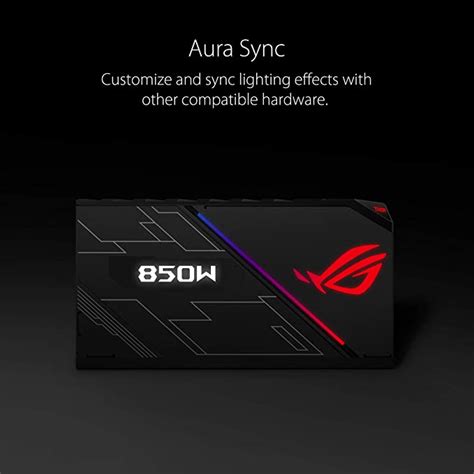 ASUS ROG Thor 850 Certified 850W Fully-Modular RGB Power Supply with L ...