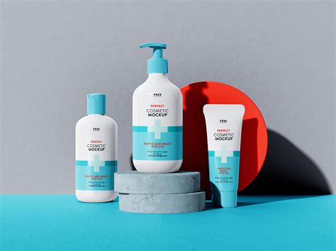 Rectangular Cosmetic Box Packaging PSD Mockups | Free PSD Templates