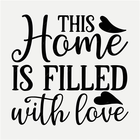 Esta casa está llena de amor. | Vector Premium