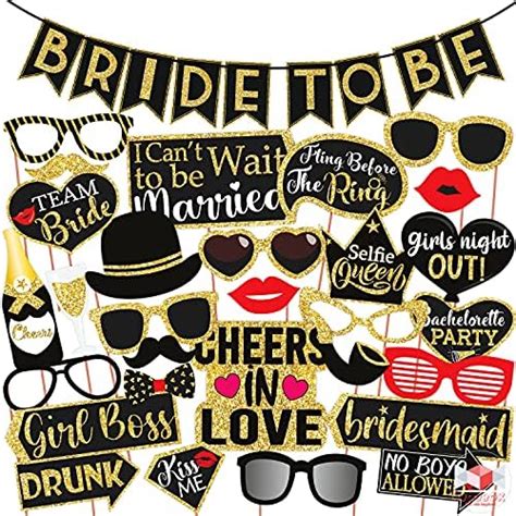 Wobbox Bachelorette Photo Booth Party Props DIY Kit with Bachelorette ...