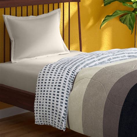 Buy PORTICO Hashtag Multicolour Colourblocked Cotton Single Comforter ...