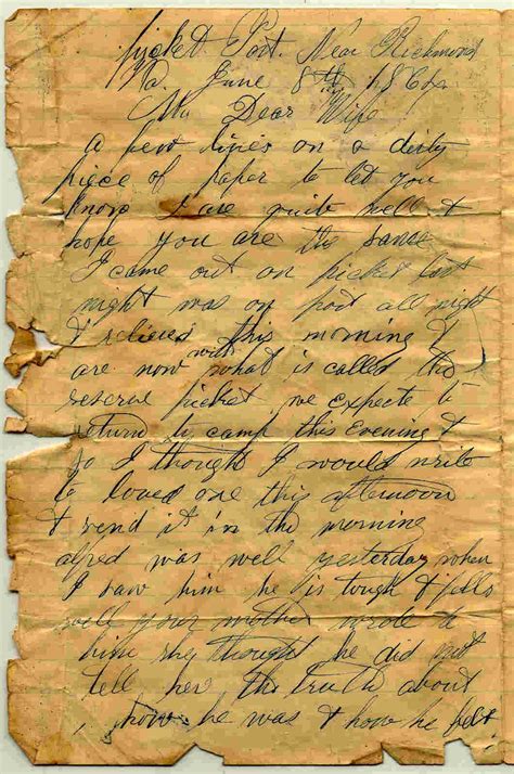 Pvt. Charles H. Austin Letter, Civil War soldier. Their handwriting was ...