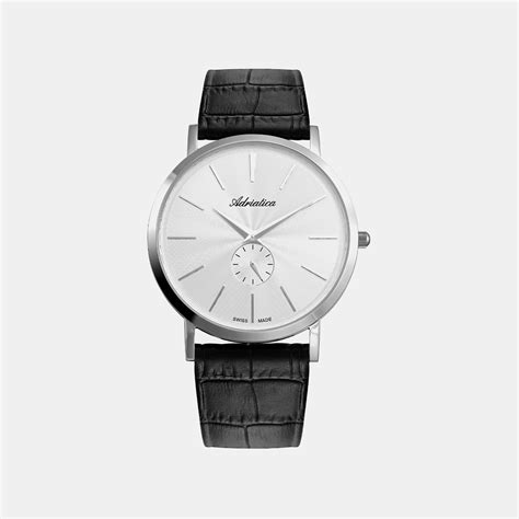 Adriatica Vintage Men Silver Leather Watch A1113.5213Q – Just In Time