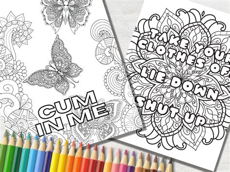 10 Naughty Adult Coloring Pages With Dirty Swear Words and Sexy Phrases ...