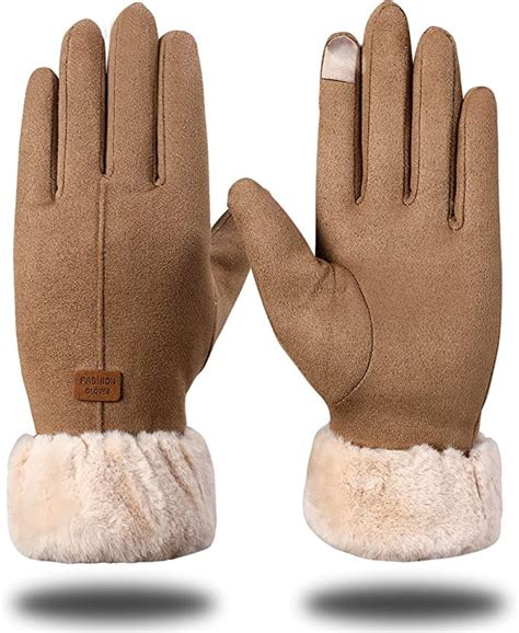 Buy Alexvyan Women Wrist Winter Soft and warm Covered Finger Rabbit Fur ...