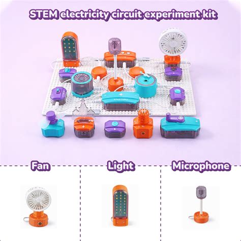 STEM Electronic Circuit Blocks Kit for Kids (53 PCS) – Build 150+ Expe ...