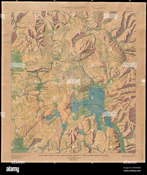 Panoramic view of the Yellowstone National Park, Wyoming-Montana-Idaho ...