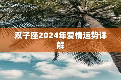 双子座2024年爱情运势详解 - 风车车