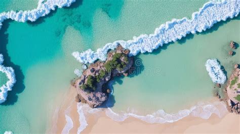 Aerial shots of the turquoise water, reef formations, beach and shipwreck at Henrietta Rocks.
