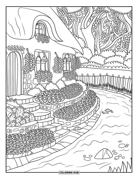85+ Scenic Coloring Pages for Kids & Adults (Free Printable PDFs)