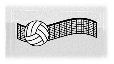 Black And White Volleyball Net Clipart