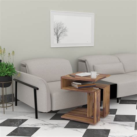 Unique Adverb Vintage Finished Wooden Handmade C Table – Woodshala