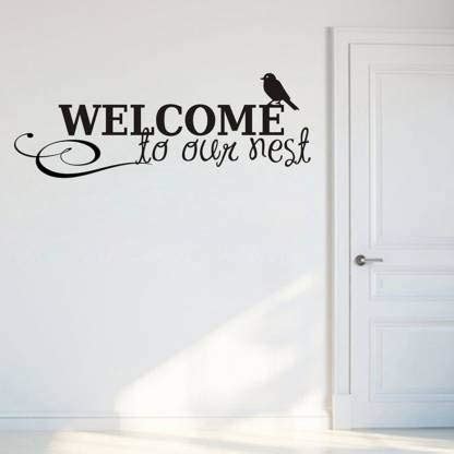 Welcome Unique wall decals with Bird : Amazon.in: Home Improvement