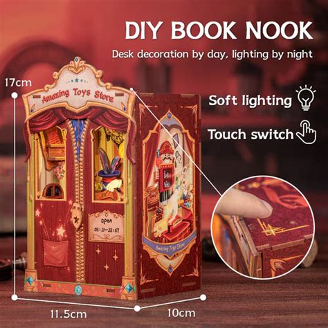 MF04 Amazing Toys Store DIY Book Nook Kit Bookshelf Insert Diorama Sce ...