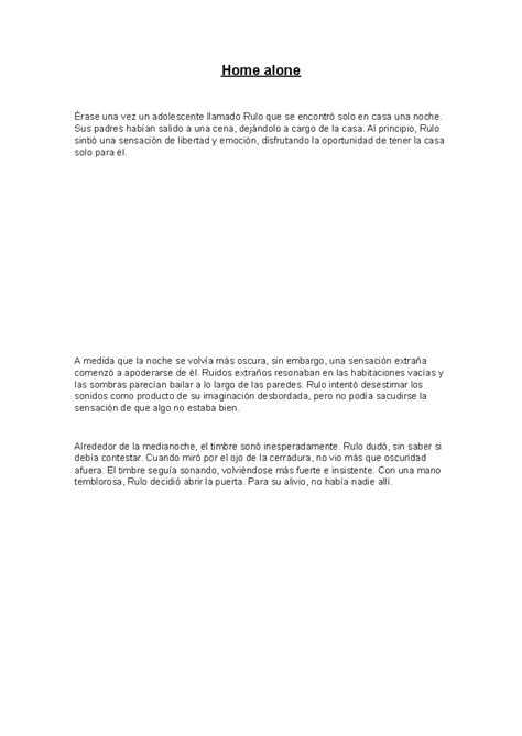 Cuento gordo de ingles - una paja todo man - Home alone Érase una vez ...