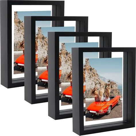 Amazon.com - Trwcrt 5x7 Picture Frame Set of 4, Double Glass Floating ...