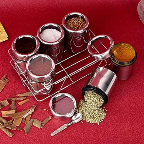 Buy ATROCK® 6 in 1 Masala Container Kitchen |Masala Dabba| Spice ...