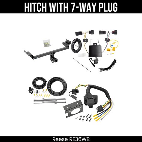 Reese Trailer Tow Hitch + 7 Way Wiring For 19-23 Lincoln Nautilus 44784 ...