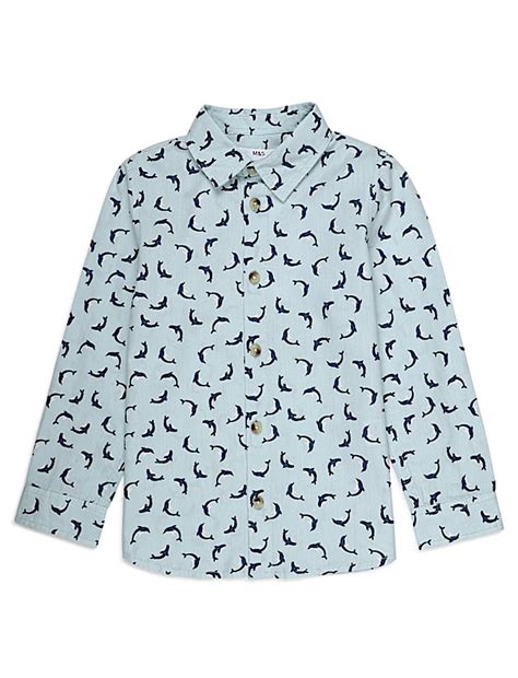 Buy Pure Cotton Printed Spread Collar Shirt at Marks & Spencer