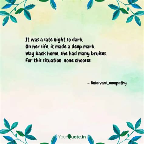 It was a late night so da... | Quotes & Writings by Kalaivani umapathy ...