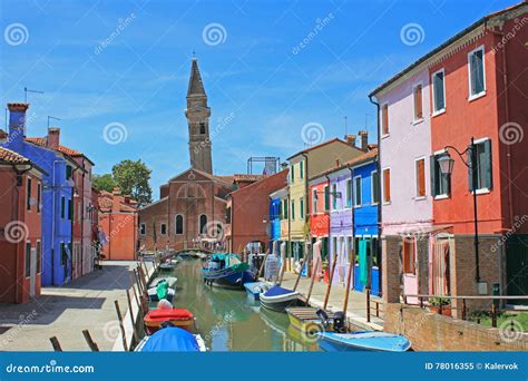 Cityview, Burano, Venice, Italy Editorial Image - Image of colored ...