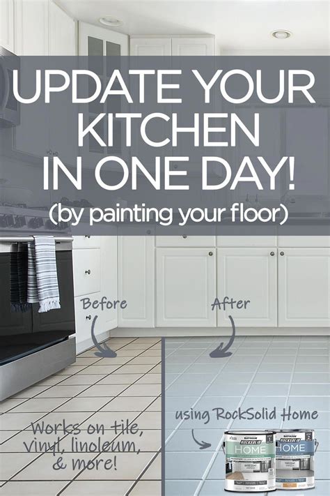 Transform the look of your kitchen in a day by painting your floor ...