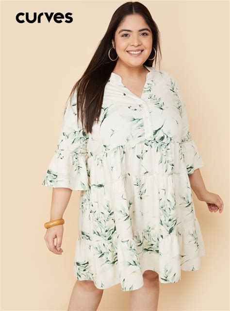Buy Women Printed Tiered Dress Online at just Rs. 1299.0 ...