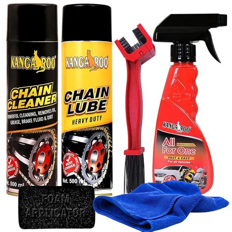 Kangaroo Chain Lube Spray & Chain Cleaner Lubricant Spray(500 Ml Each ...