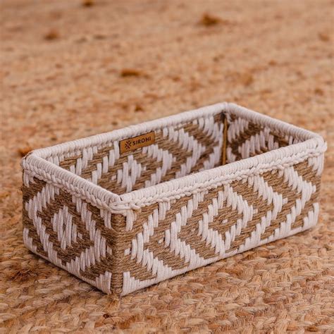 Memories Trinket Storage Tray - Jute & White | Baskets & Boxes by ...
