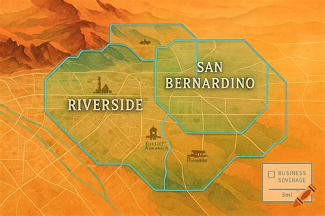 An illustrative map of the Inland Empire in Southern California ...