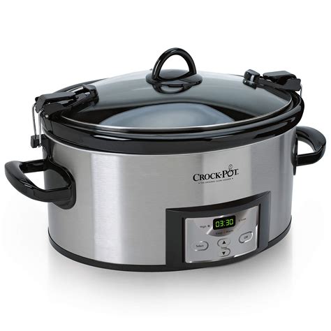 Crock-Pot 6 Quart Cook & Carry Programmable Slow Cooker with Digital ...