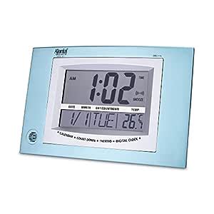 Buy Ajanta Quartz Plastic Rectangle Digital Alarm Wall Clock (29 cm x ...
