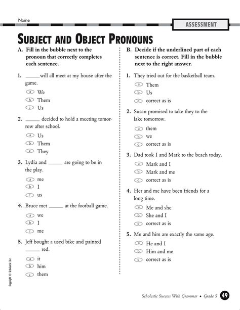 5th Grade Grammar Printable Worksheets - Tedy Printable Activities