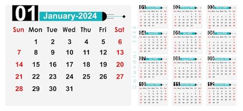 Kalender 2024 Design Vorlage Moderne Kreative professionelle Jährliche ...