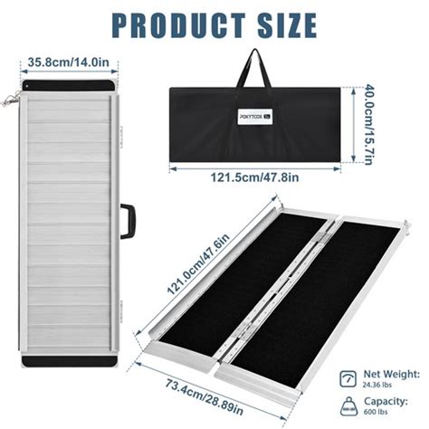 4FT Non-Skid Wheelchair Ramp Folding Aluminum | Ubuy India