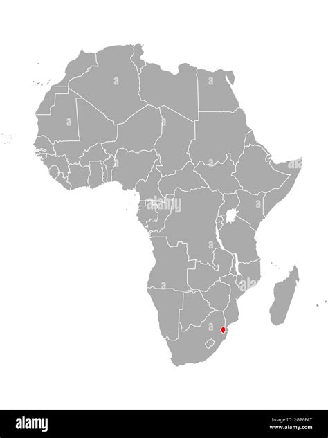Map of Eswatini in Africa Stock Photo - Alamy