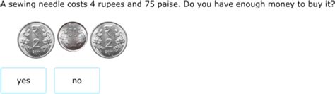 IXL - Purchases - do you have enough money - up to 10 rupees (Class II ...