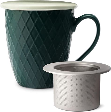 Amazon.com | KIVY Large 22oz Tea cup with infuser and lid - Perfect for ...