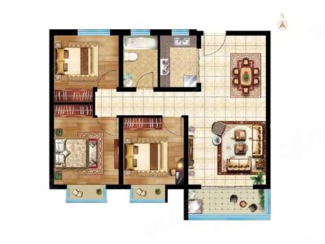 70平米旧房装修,一般房屋装修,70平米房子户型图_大山谷图库