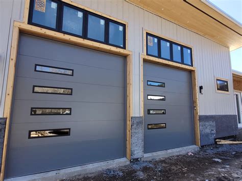 Charcoal Flush Garage Door - Modern Flush Garage Doors
