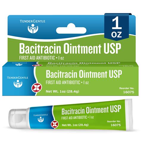 Tender Gentle Bacitracin Antibiotic Ointment USP - 1 oz Topical Antibiotic First Aid Ointment ...