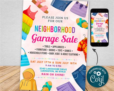 Yard Sale Flyers Printable Garage Sale Flyer Stock Photos And Pictures