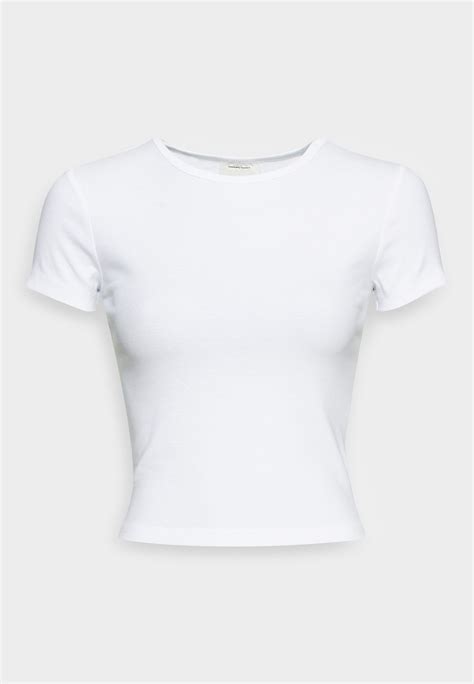 Gina Tricot BASIC TIGHT - T-Shirt print - white/weiß - Zalando.ch in ...