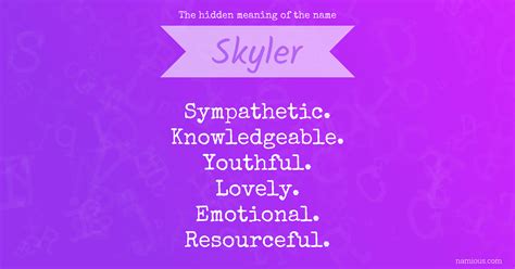 The hidden meaning of the name Skyler | Namious